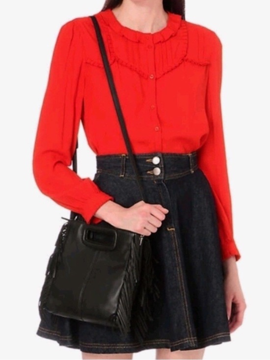 Maje Tops - MAJE red CORETTE blouse size M
